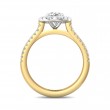 FlyerFit® 14K Yellow and 14K White Gold Micropave Halo Engagement Ring