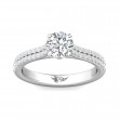 FlyerFit® 14K White Gold Micropave Engagement Ring