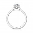 FlyerFit® 14K White Gold Micropave Engagement Ring