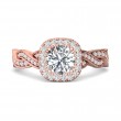 FlyerFit® 14K Pink Gold Split Shank Engagement Ring