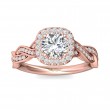 FlyerFit® 14K Pink Gold Split Shank Engagement Ring