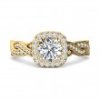 FlyerFit® 14K Yellow Gold Split Shank Engagement Ring