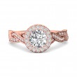 FlyerFit® 14K Pink Gold Split Shank Engagement Ring