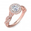 FlyerFit® 14K Pink Gold Split Shank Engagement Ring