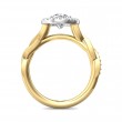 FlyerFit® 14K Yellow and 14K White Gold Split Shank Engagement Ring