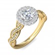 FlyerFit® 14K Yellow and 14K White Gold Split Shank Engagement Ring