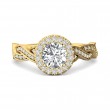 FlyerFit® 14K Yellow Gold Split Shank Engagement Ring