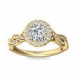 FlyerFit® 14K Yellow Gold Split Shank Engagement Ring