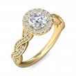 FlyerFit® 14K Yellow Gold Split Shank Engagement Ring