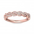 FlyerFit® 14K Pink Gold Micropave Bead Set Wedding Band