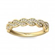 FlyerFit® 18K Yellow Gold Micropave Bead Set Wedding Band