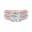 FlyerFit® 14K Pink Gold Shank And White Gold Top Encore Engagement Ring