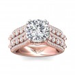 FlyerFit® 14K Pink Gold Shank And White Gold Top Encore Engagement Ring