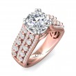 FlyerFit® 14K Pink Gold Shank And White Gold Top Encore Engagement Ring