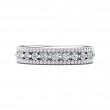 FlyerFit® Platinum Micropave Cutdown Wedding Band