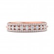 FlyerFit® 18K Pink Gold Micropave Cutdown Wedding Band