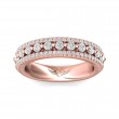 FlyerFit® 14K Pink Gold Micropave Cutdown Wedding Band