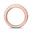 FlyerFit® 18K Pink Gold Micropave Cutdown Wedding Band