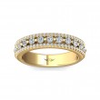 FlyerFit® 14K Yellow Gold Micropave Cutdown Wedding Band