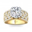 FlyerFit® 18K Yellow Gold Shank And White Gold Top Encore Engagement Ring