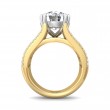 FlyerFit® 18K Yellow Gold Shank And White Gold Top Encore Engagement Ring