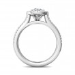 FlyerFit® Platinum Split Shank Engagement Ring