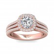 FlyerFit® 14K Pink Gold Split Shank Engagement Ring