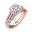 FlyerFit® 14K Pink Gold Split Shank Engagement Ring