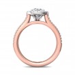 FlyerFit® 18K Pink Gold Shank And White Gold Top Split Shank Engagement Ring