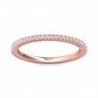 FlyerFit® 14K Pink Gold Micropave Cutdown Wedding Band