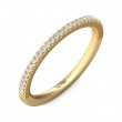 FlyerFit® 14K Yellow Gold Micropave Cutdown Wedding Band