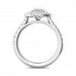 FlyerFit® Platinum Micropave Halo Engagement Ring