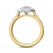 FlyerFit® 14K Yellow and 14K White Gold Micropave Halo Engagement Ring