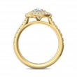 FlyerFit® 14K Yellow Gold Micropave Halo Engagement Ring