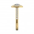 FlyerFit® 14K Yellow Gold Micropave Halo Engagement Ring