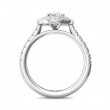 FlyerFit® 14K White Gold Micropave Halo Engagement Ring