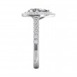 FlyerFit® 14K White Gold Micropave Halo Engagement Ring