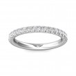 FlyerFit® 14K White Gold Micropave Cutdown Wedding Band