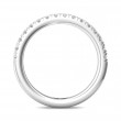 FlyerFit® 14K White Gold Micropave Cutdown Wedding Band