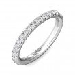 FlyerFit® 14K White Gold Micropave Cutdown Wedding Band