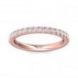 FlyerFit® 18K Pink Gold Micropave Cutdown Wedding Band