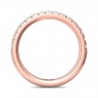 FlyerFit® 18K Pink Gold Micropave Cutdown Wedding Band