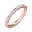 FlyerFit® 18K Pink Gold Micropave Cutdown Wedding Band