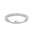 FlyerFit® 14K White Gold Shared Prong Wedding Band