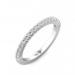 FlyerFit® 14K White Gold Shared Prong Wedding Band