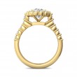 FlyerFit® 18K Yellow Gold Channel and Shared Prong Engagement Ring