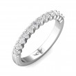 FlyerFit® 14K White Gold Shared Prong Wedding Band