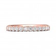 FlyerFit® 14K Pink Gold Shared Prong Wedding Band