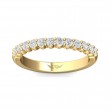 FlyerFit® 18K Yellow Gold Shared Prong Wedding Band