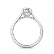 FlyerFit® 18K White Gold Channel and Shared Prong Engagement Ring